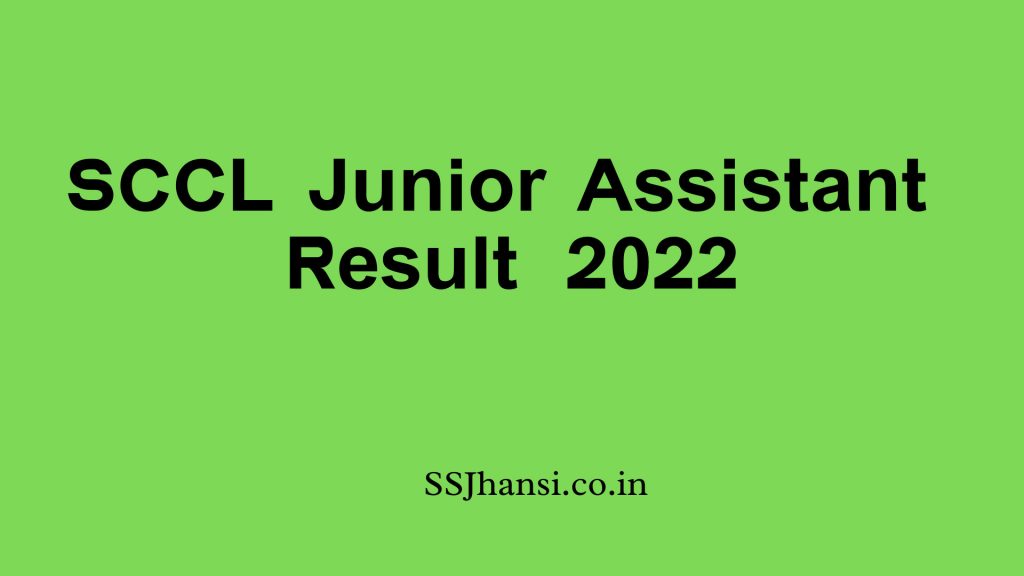 Check SCCL Junior Assistant Result 2022, Cutoff marks, Merit List PDF