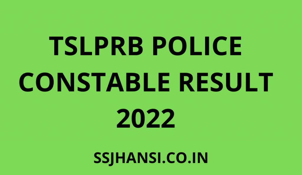 Check TSLPRB Police Constable Result 2022
