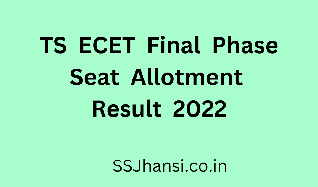 Check TS ECET Final Phase Seat Allotment Result 2022