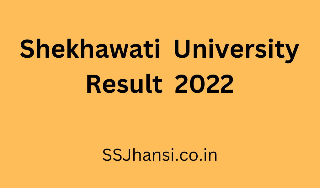 Check Shekhawati University Result 2022 